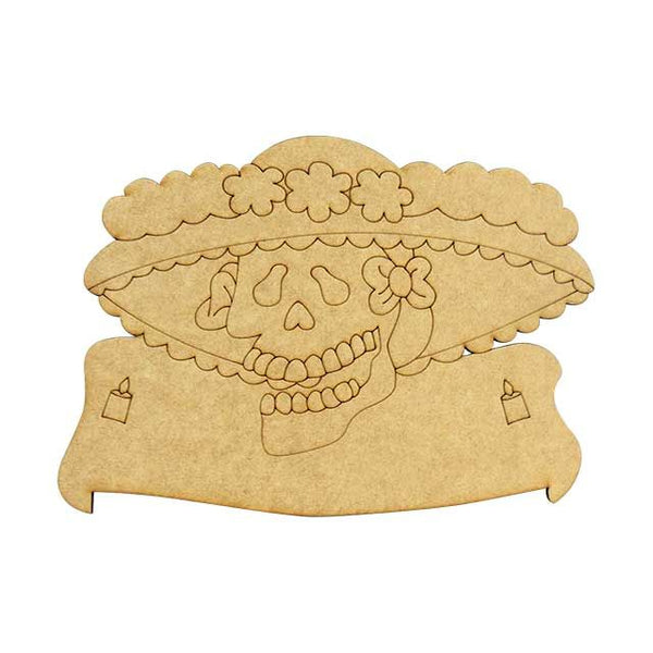 Figura Decorativa De La Cara De La Catrina - 25 X 35 Cm (4923)