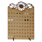 Porta Aretes Con Decorado De Girasol Color Natural