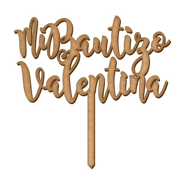 Cake topper mi bautizo personalizado-19x18.5 (7239)