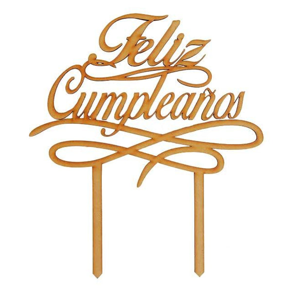 Cake topper feliz cumpleaños - 18 cm de ancho (9417)