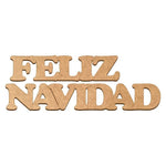 Mini Letras Feliz Navidad mdf 3mm - 4x12 cm (7515)