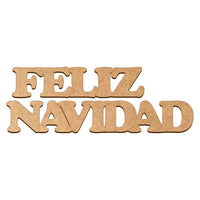 Mini Letras Feliz Navidad mdf 3mm - 4x12 cm (7515)