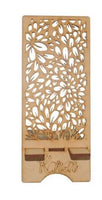 Porta Celular Floreado Portatil Desarmable Y Personalizado En Mdf 6 Mm