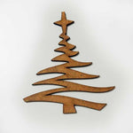 Adorno con figura de pino navideño mdf 3mm - 8x7 cm (8445)