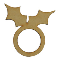 Paquete de anillos para servilletas de figuras navideñas mdf 6mm-9 cm (9469)
