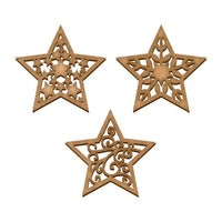 Estrella decorativa navideña mdf 3mm - 10 cm de diametro (7622)