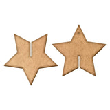 Estrella decorativa en 3D mdf 6mm -25 cm de alto (7766)