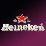 Letrero en 3D del Logotipo de Heineken- 1,30 m x 21 cm (4935)