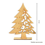 Juego de 2 arbolitos de navidad decorativos mdf 6mm - 25x19 cm (4843)