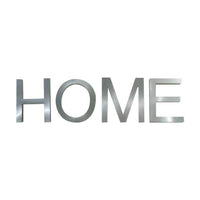 Palabra HOME en 3D de aluminio cepillado- 1,1 m x 30 cm(11645)