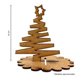 Decoración navideña de arbol de navidad con base en mdf 3mm-10 cm alto (2759)