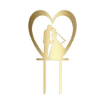 Cake topper para boda con la forma de corazon - 15x26 cm (6125)