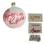paquete de 4 Stickers personalizados para esferas navideñas - 4 cm (7860)